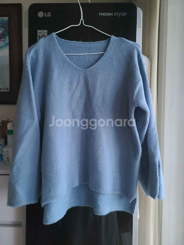 소매트임 브이넥 니트--0