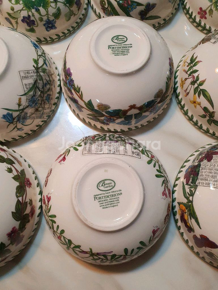 백화점정품 새것)영국 포트메리온 구형밥6국그릇6일괄값--3