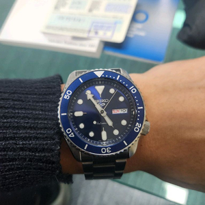 세이코5 오토매틱 다이버 청판