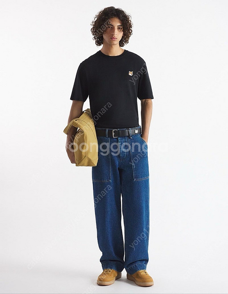 새상품 정품)메종키츠네 폭스헤드 레귤러 반팔 티셔츠--5