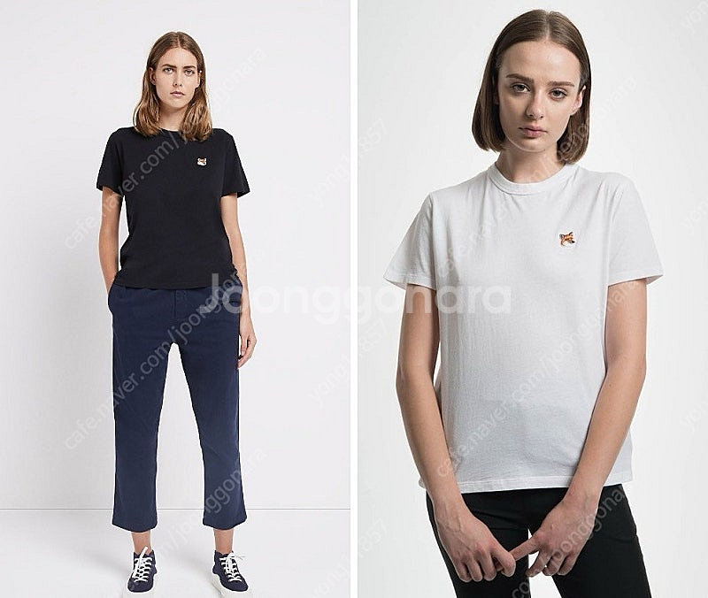 새상품 정품)메종키츠네 폭스헤드 레귤러 반팔 티셔츠--7