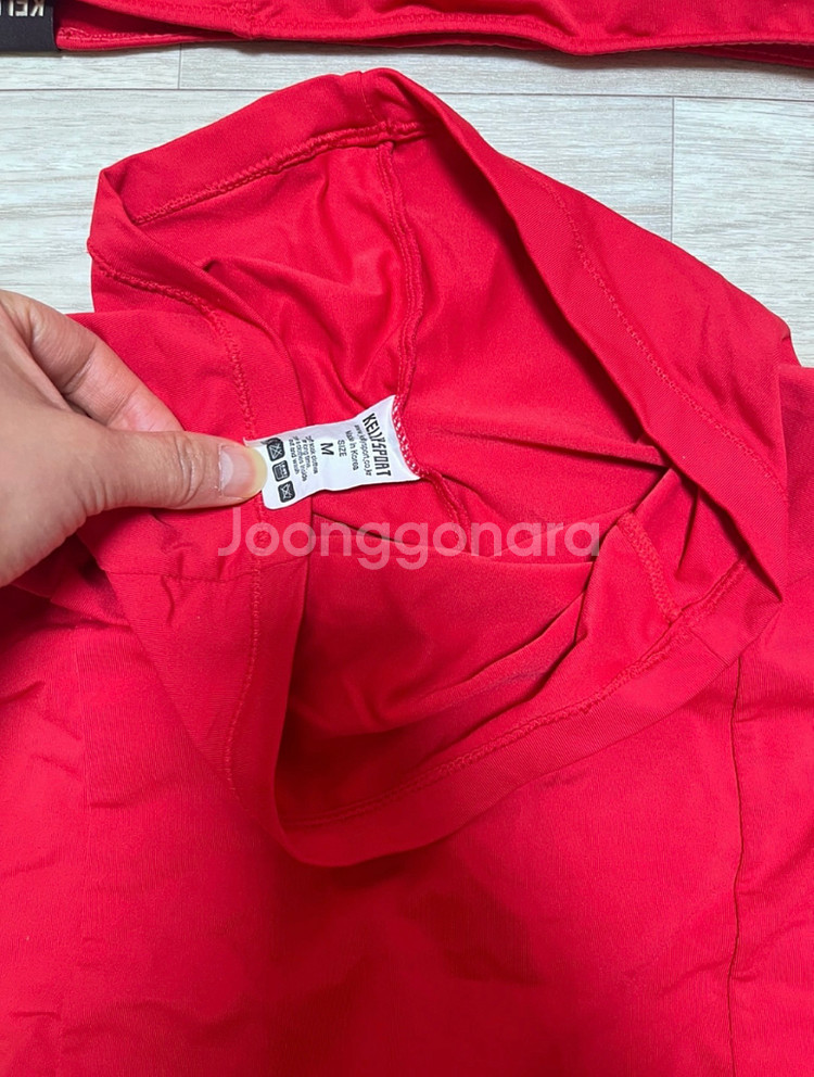 켈리스포츠 폴웨어 린탑셋트(레드,M)--1