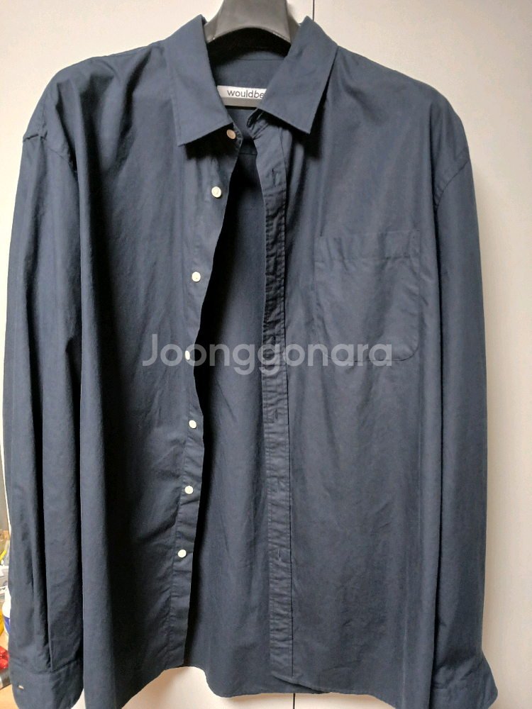 우드비 페이퍼 셔츠 네이비 XL--0