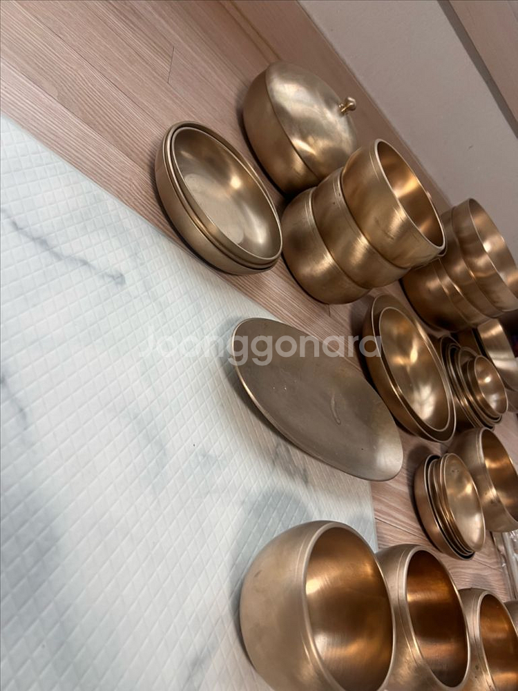 방짜유기 놋그릇 세트--1