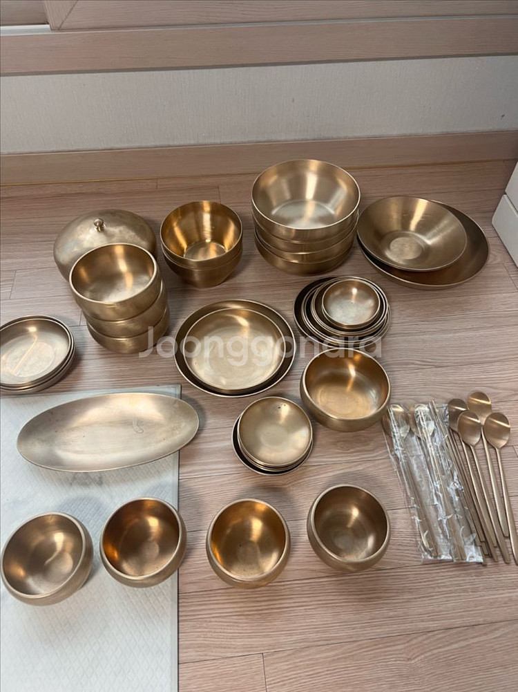 방짜유기 놋그릇 세트--0