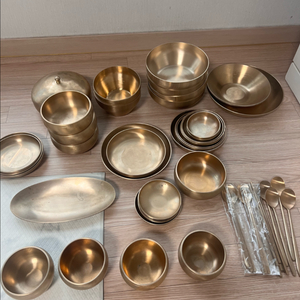 방짜유기 놋그릇 세트