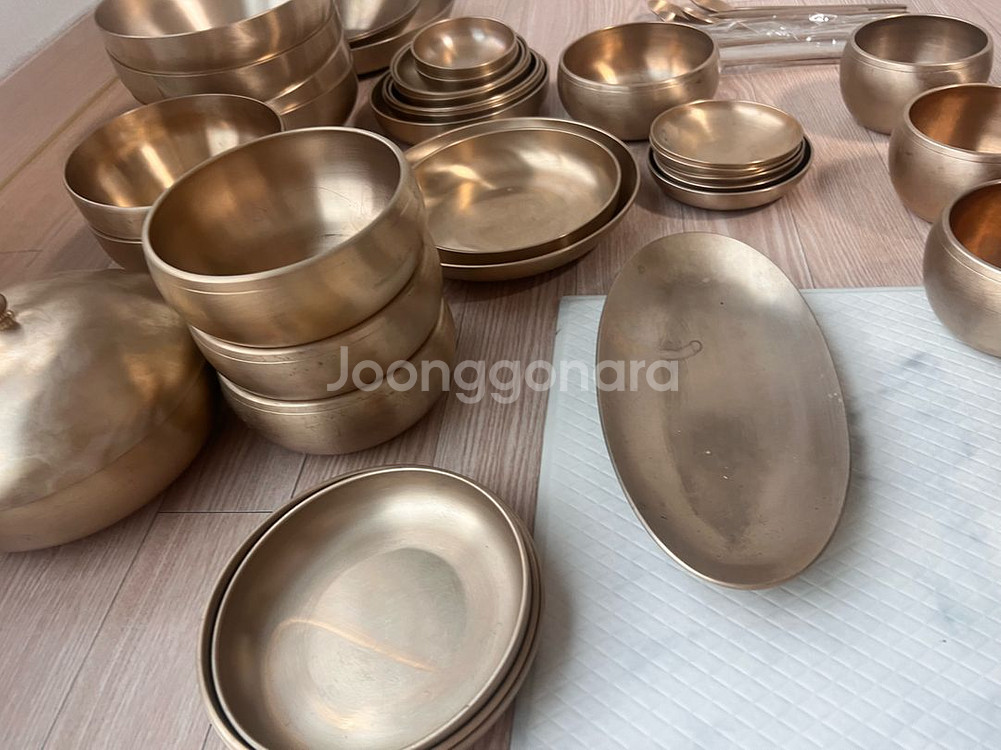 방짜유기 놋그릇 세트--5