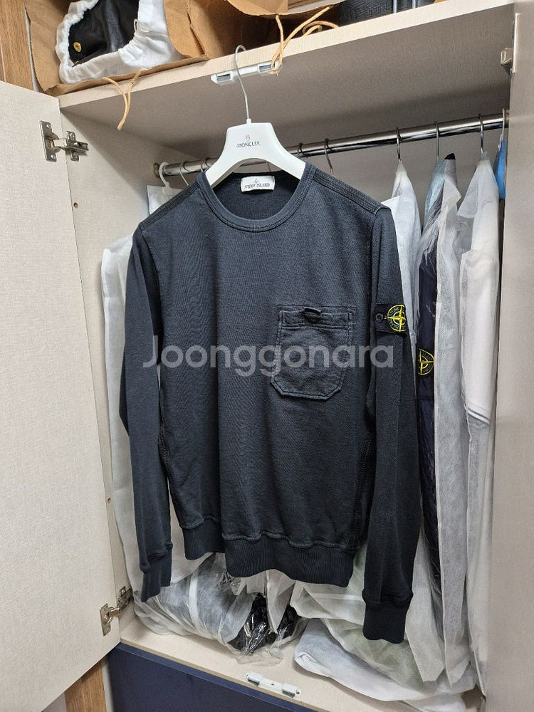 정품 20SS 스톤아일랜드 맨투맨 L-100 블랙--0