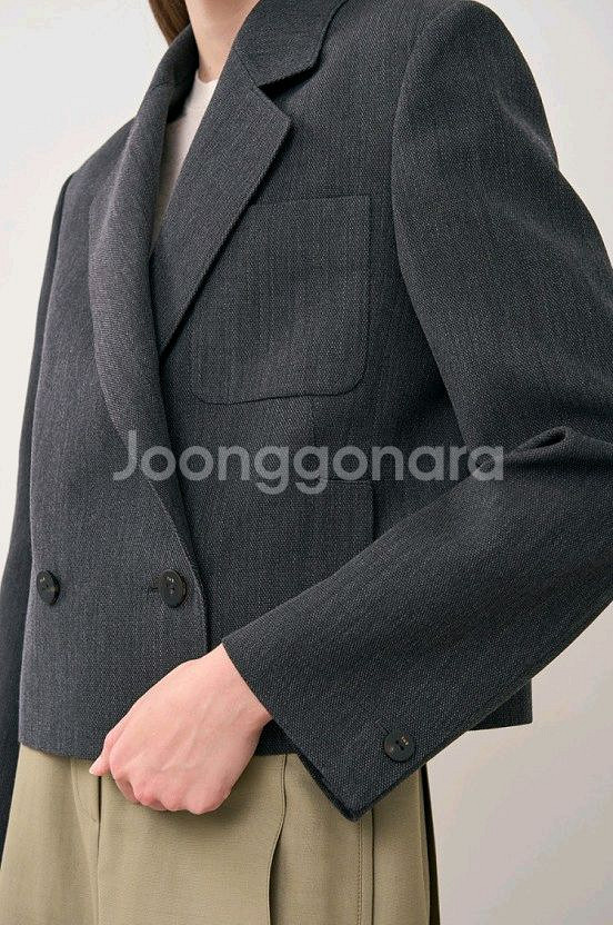 더캐시미어 울 블렌드 크롭 재킷55 랑방 마인 타임--1
