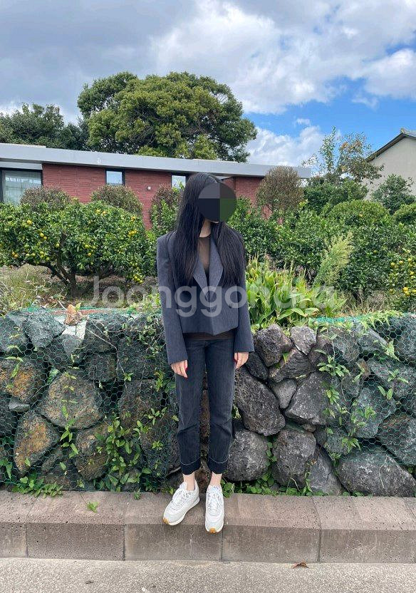 더캐시미어 울 블렌드 크롭 재킷55 랑방 마인 타임--4