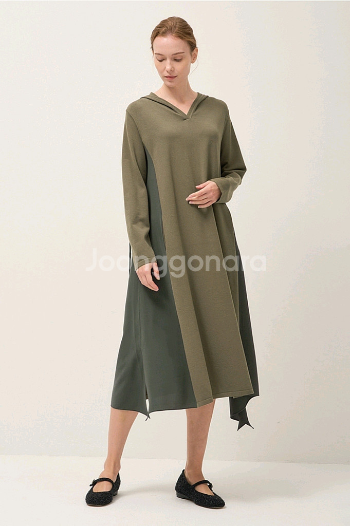 래트바이티 텍스처 후드드레스 랑방 마인 더캐시미어 타임--0