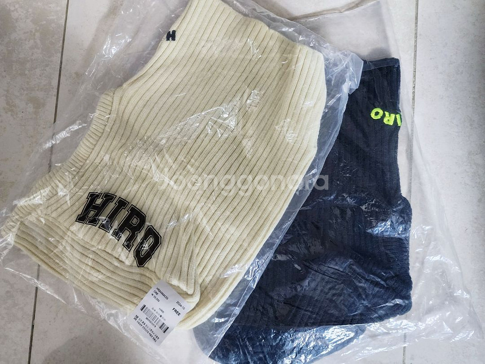 히로 자수 바라클라바 새상품 크림,블랙 gs반택포--0