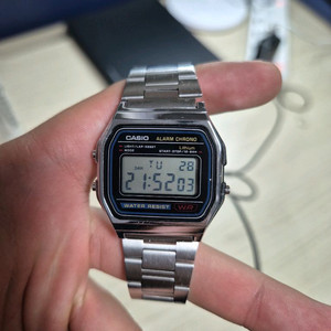 카시오 A158W 카운터 디지털 시계