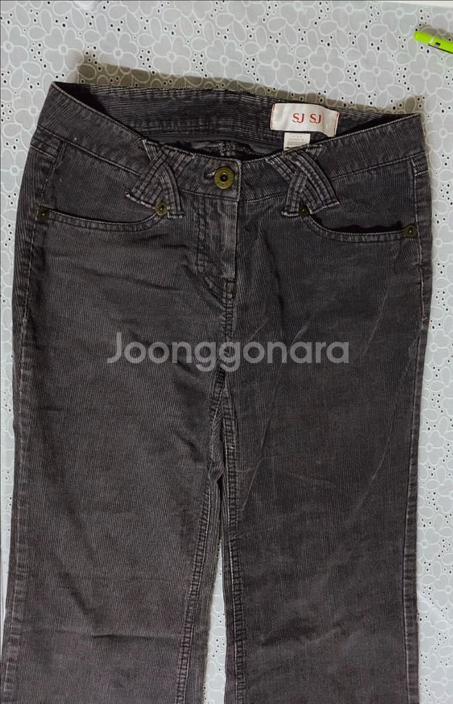 SJ SJ 골덴 바지 퍼플그레이--1