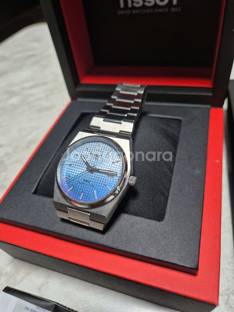 티쏘 prx 40mm 파워매틱 그라데이션 시계--1