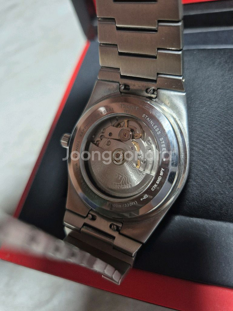 티쏘 prx 40mm 파워매틱 그라데이션 시계--4