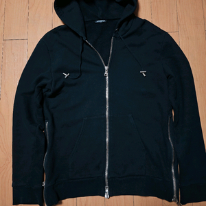 발망 블랙 프린팅 후드집업 L