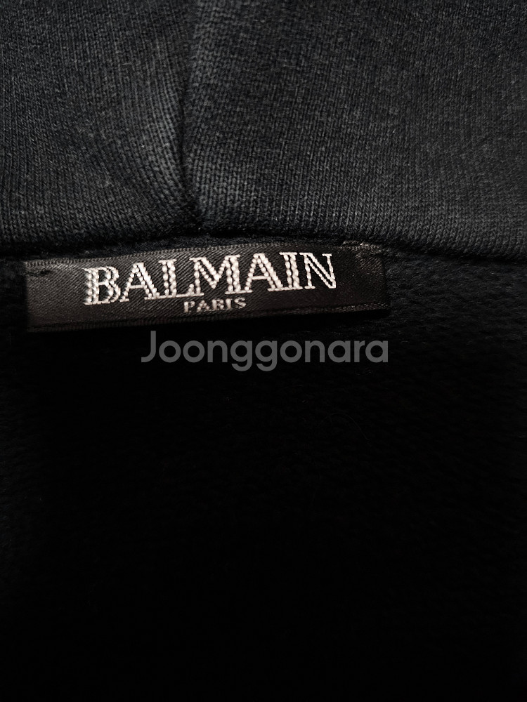 발망 블랙 프린팅 후드집업 L--2