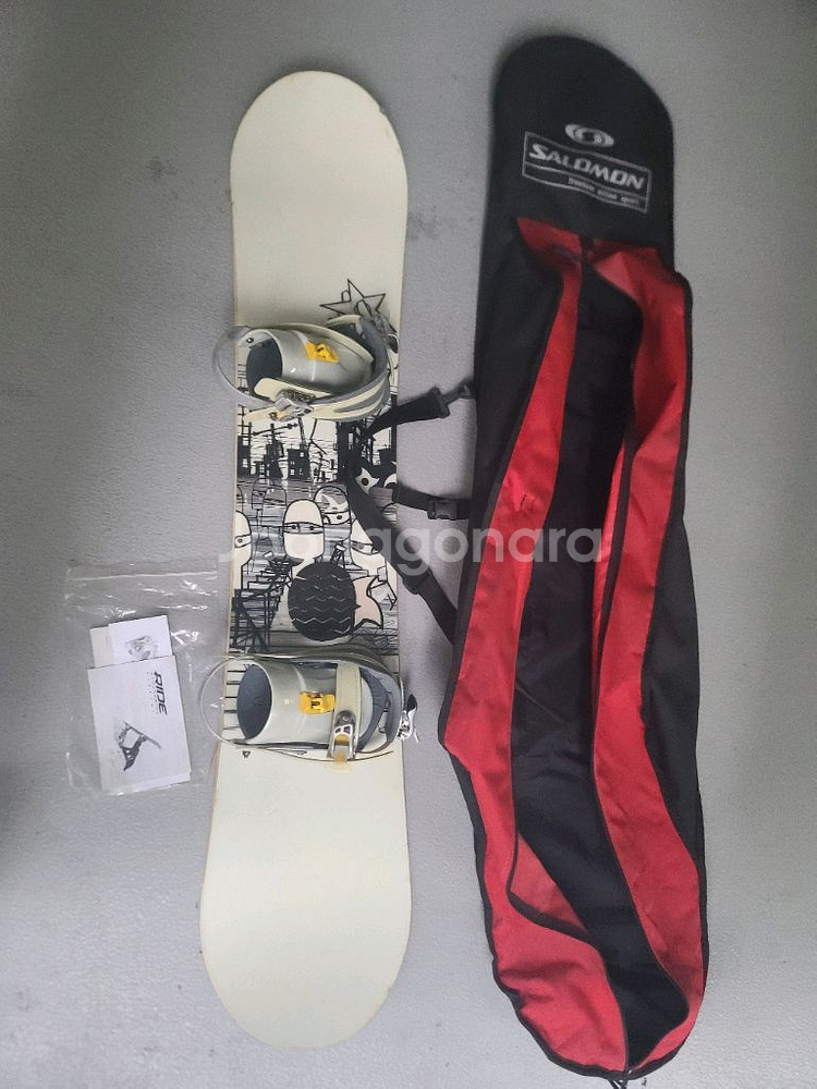 살로몬 스노우보드 데크 139 라이드 바인딩 m 가방--0