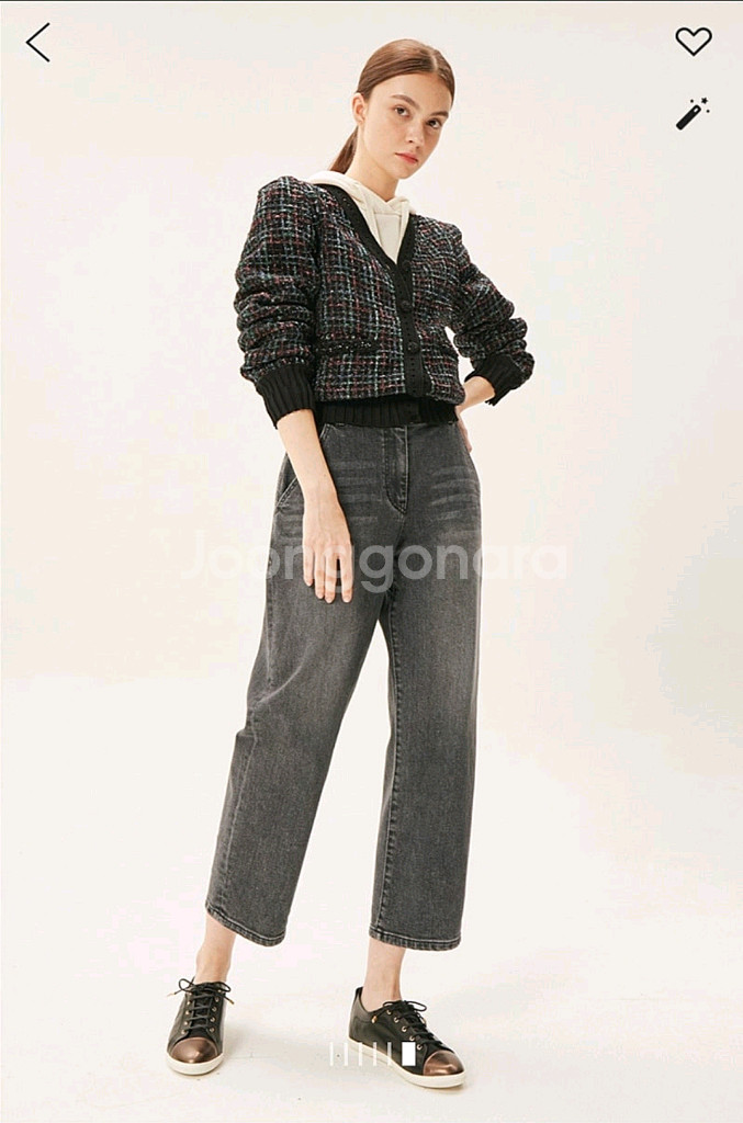 타임 글리터 체크 가디건 랑방 마인 더캐시미어 시스템--1