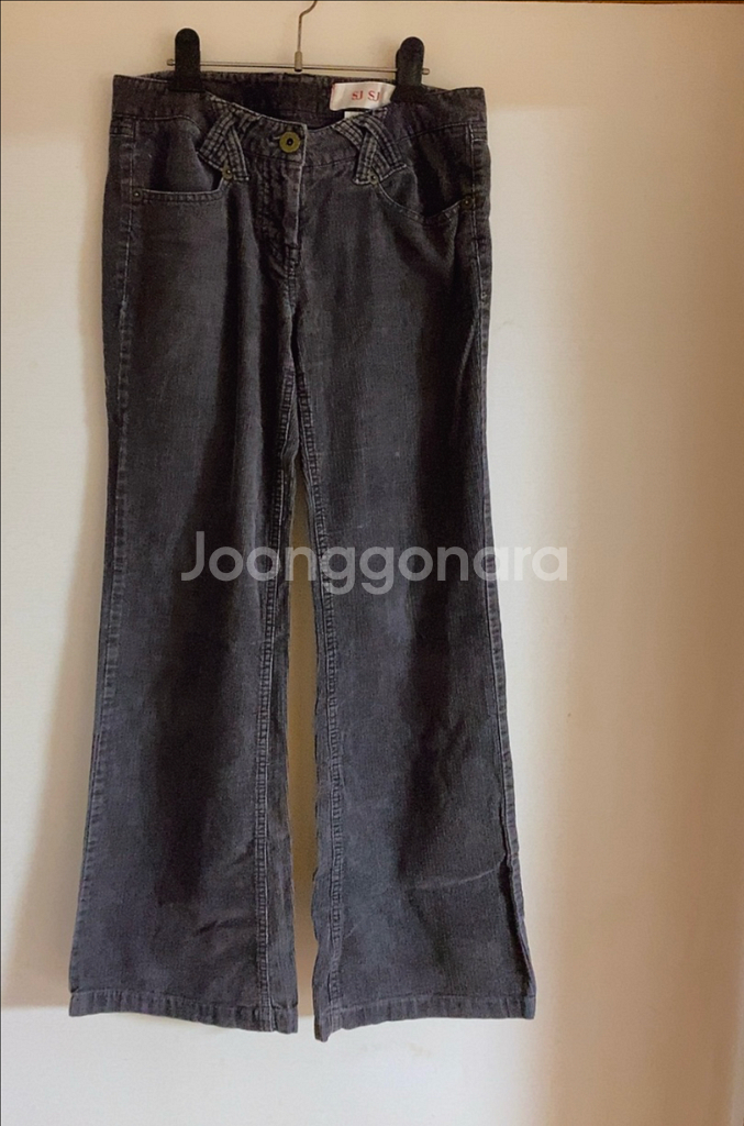 SJ SJ 골덴 바지 퍼플그레이--0