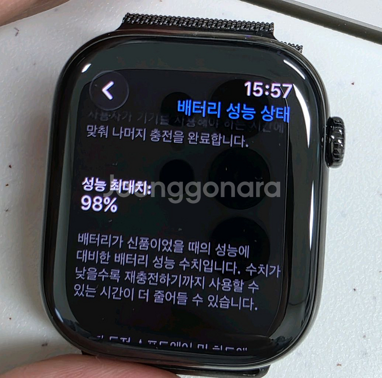 애플워치 10 셀룰러 티타늄 + 밀레니즈 루프 M/L--1