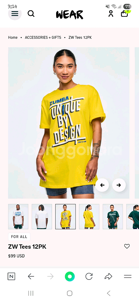 (새상품) 신상 줌바웨어 ZW 티셔츠--3