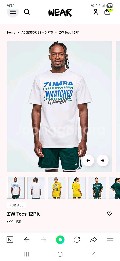 (새상품) 신상 줌바웨어 ZW 티셔츠--2