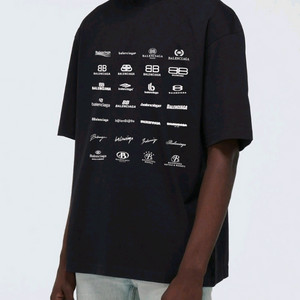 발렌시아가 로고 프린트 반팔 티셔츠