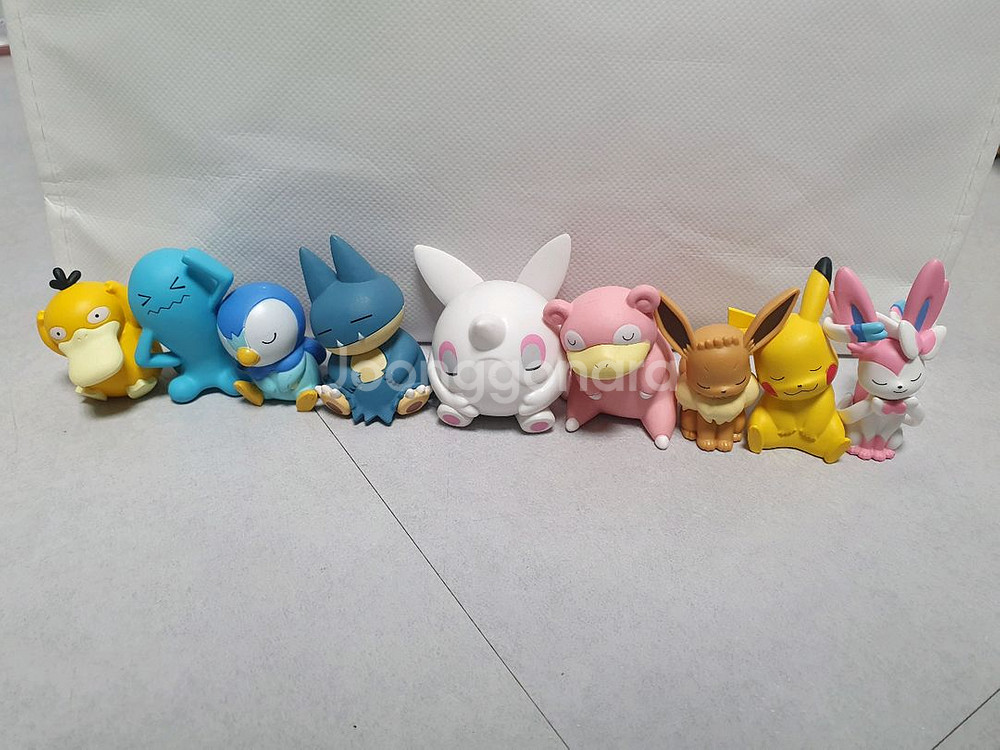 포켓몬 어깨쿵 가챠 님피아 이브이 먹고자 야돈 팽도리--2