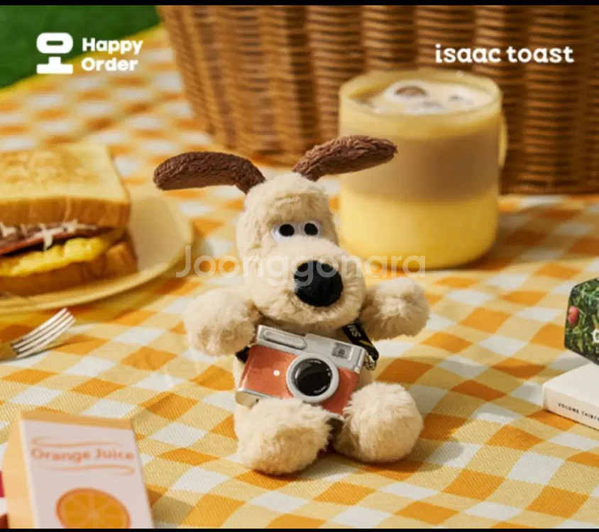 이삭토스트 한정판 월레스와 그로밋 그로밋 인형 키링 미개봉--4