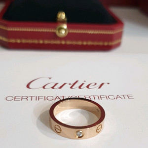 까르띠에 러브링 1P 다이아 정품 러브반지 핑크골드