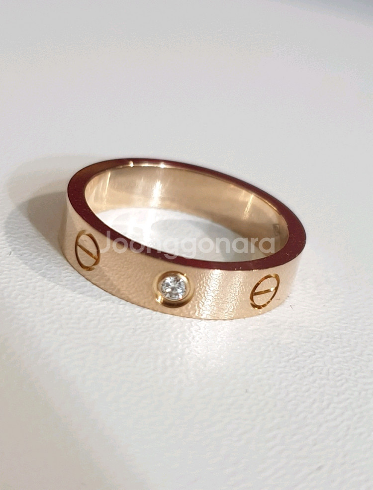 까르띠에 러브링 1P 다이아 정품 러브반지 핑크골드--3