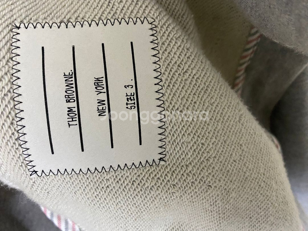 [3] 톰브라운 사선완장 코튼 블레이저 자켓 그레이--4