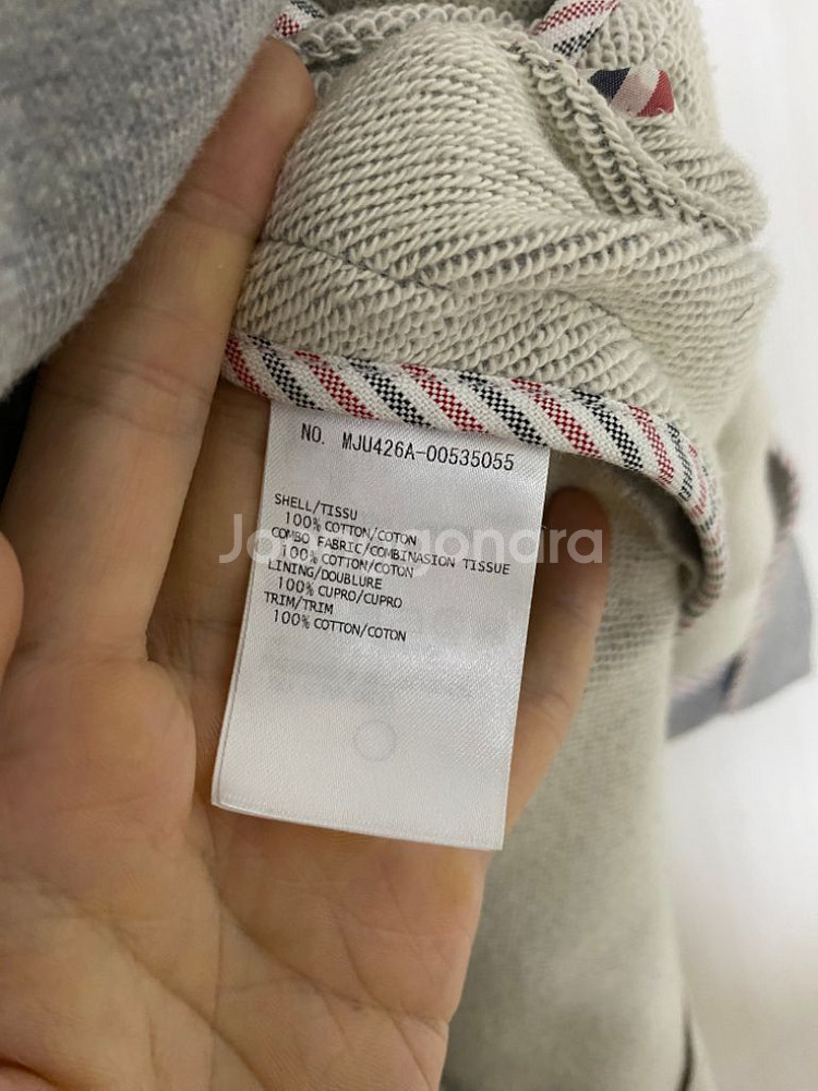 [3] 톰브라운 사선완장 코튼 블레이저 자켓 그레이--5