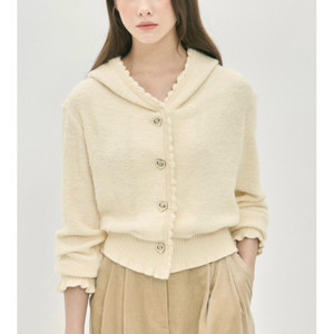 미닛뮤니 텍스쳐 후드 니트 가디건