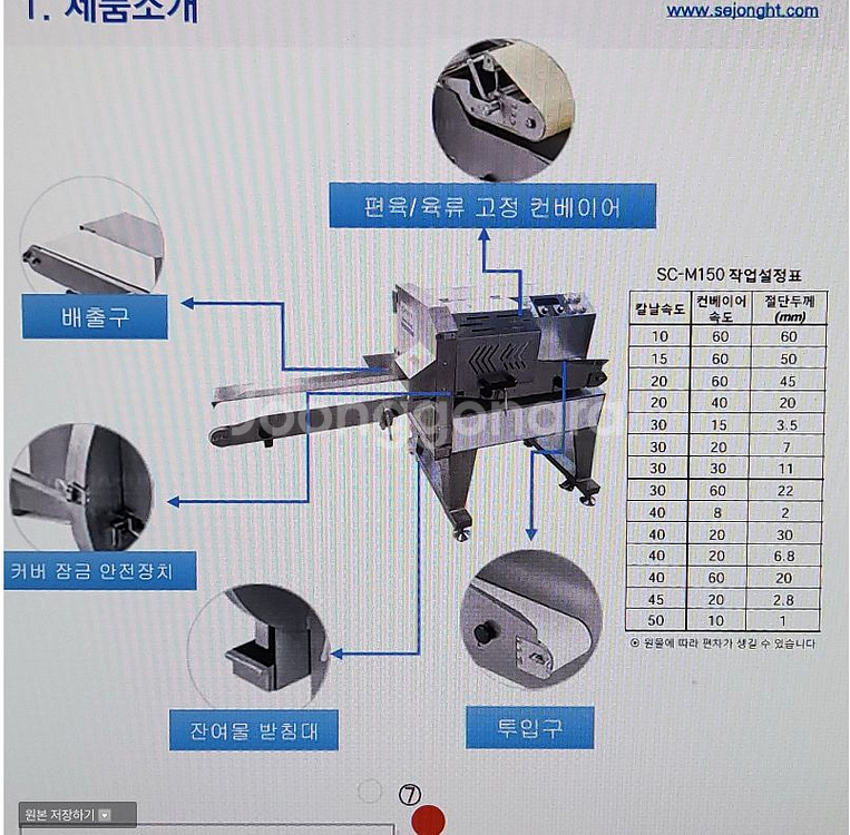 육가공 고기 다용도 슬라이스 기기 중고로 판매합니다 (등심/, 고기 절단)--0