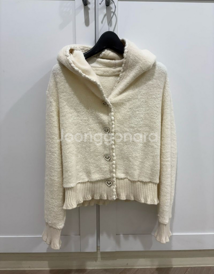 미닛뮤니 텍스쳐 후드 니트 가디건--6