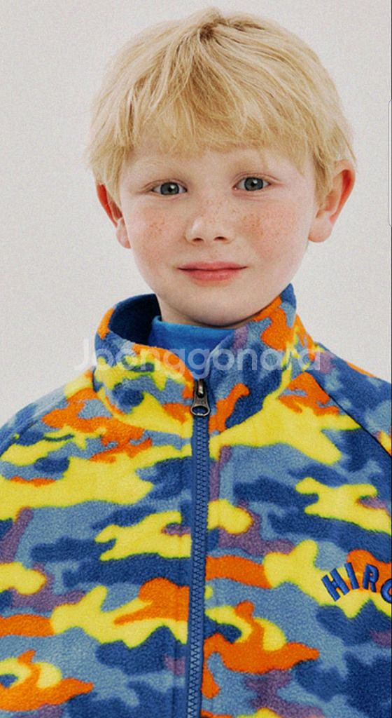 히로 패턴플리스집업 블루 160--0