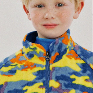 히로 패턴플리스집업 블루 160