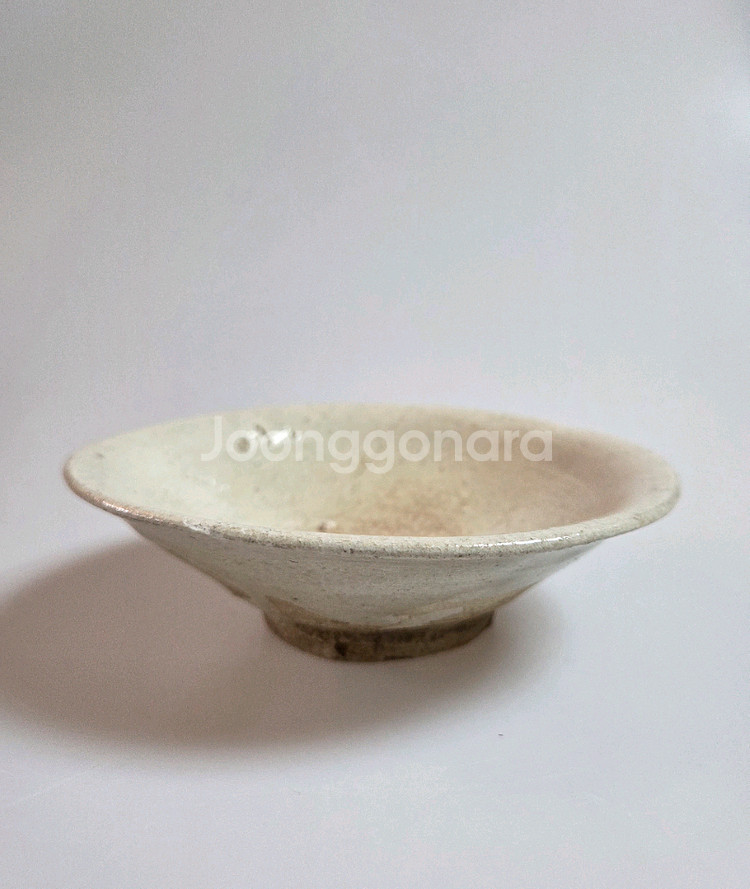 고도갤러리 고미술품 조선전기 조선백자 이중굽접시--0