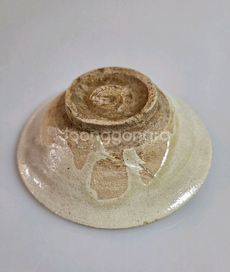 고도갤러리 고미술품 조선전기 조선백자 이중굽접시--2