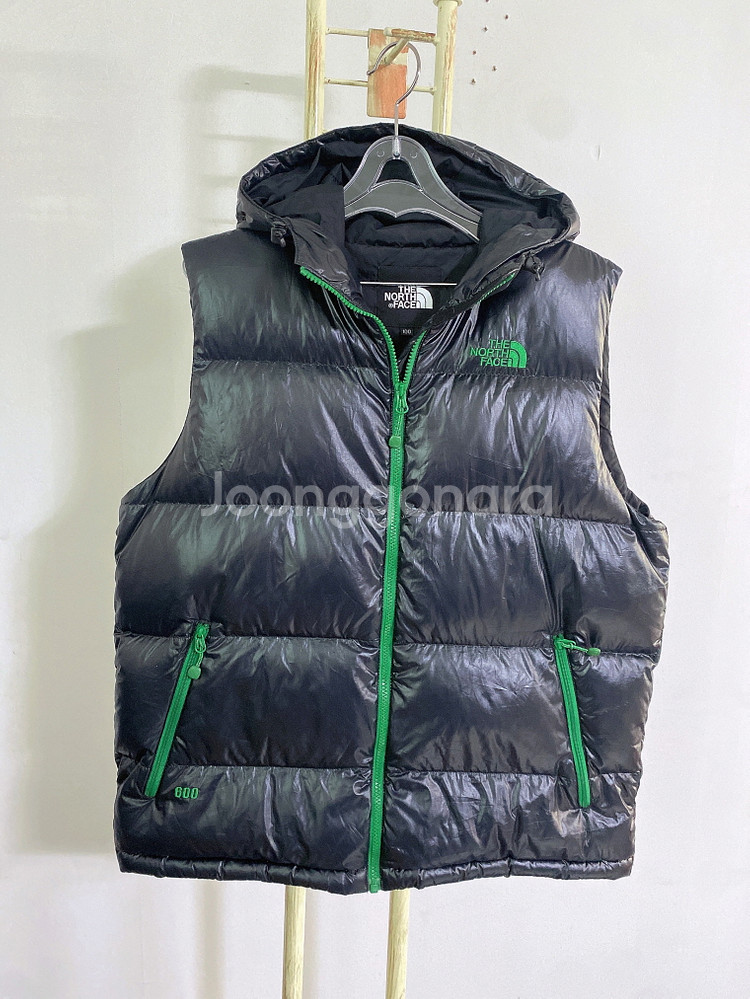 (100)노스페이스남자거위털600필후드패딩조끼--0