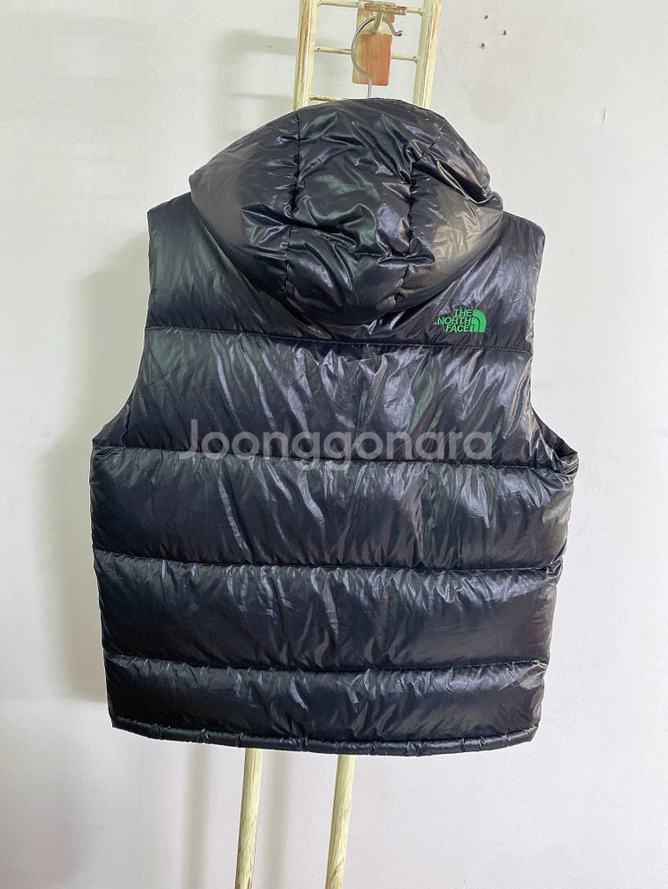 (100)노스페이스남자거위털600필후드패딩조끼--2