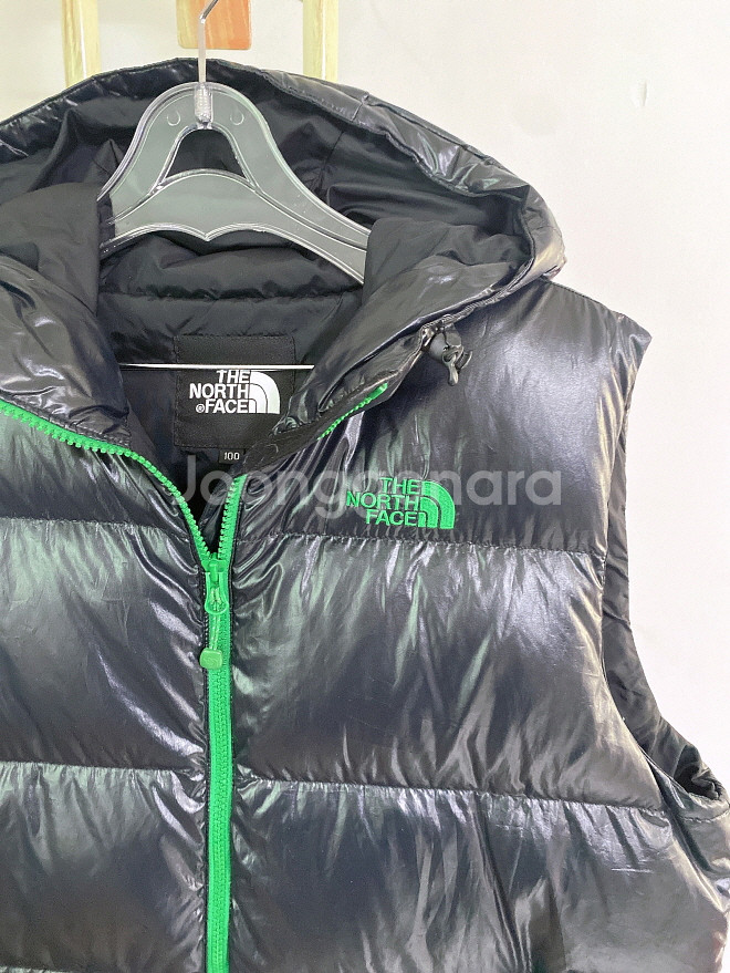 (100)노스페이스남자거위털600필후드패딩조끼--1