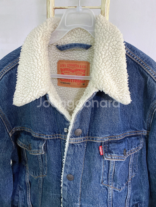 (M)리바이스남자뽀글이데님점퍼--1