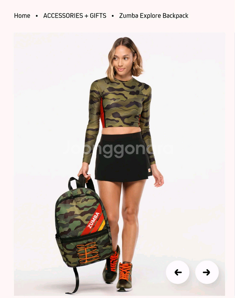 (새상품) 줌바 익플로우 백팩 가방--1