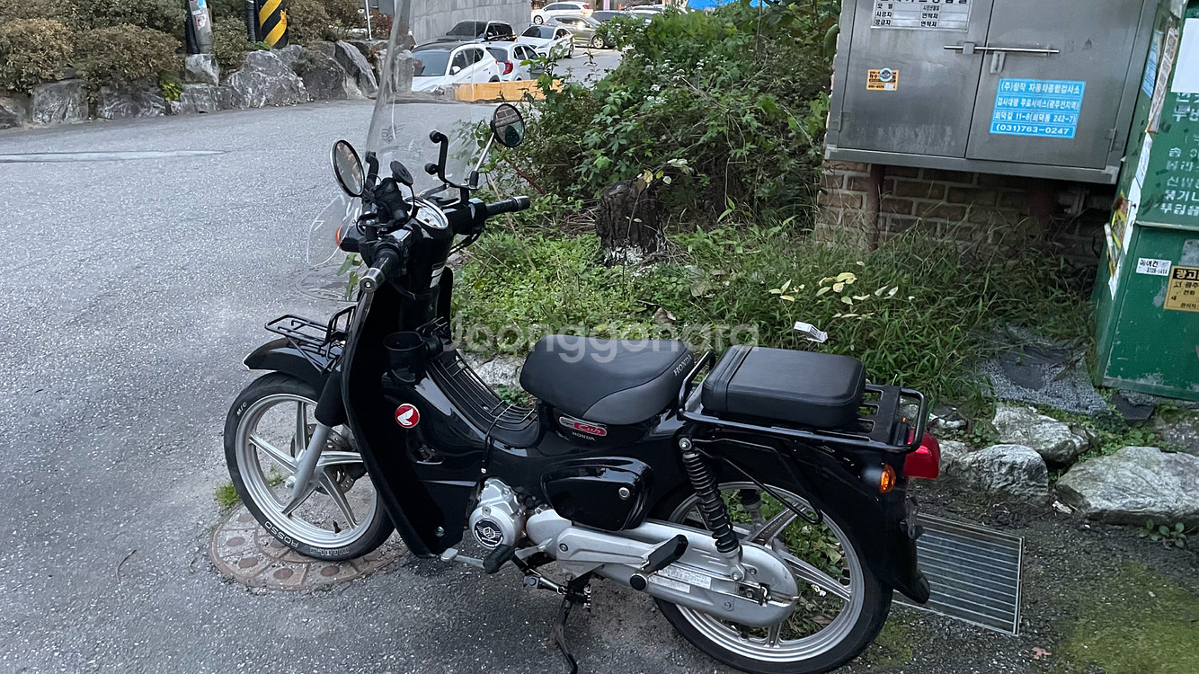 22년식 슈퍼커브110 블랙 머플러 구조변경O--2