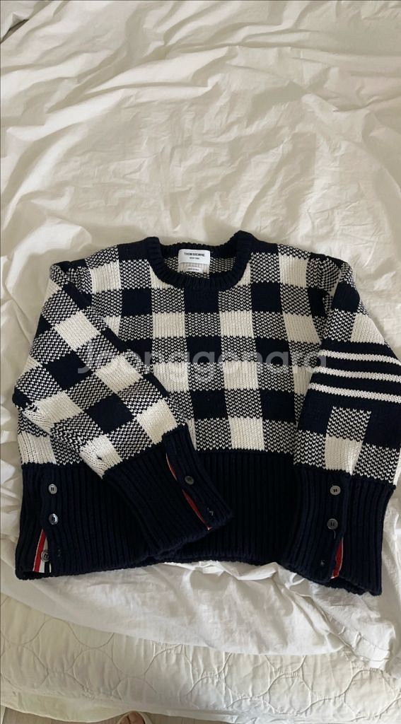 톰브라운 깅엄 니트--0