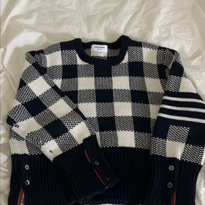 톰브라운 깅엄 니트